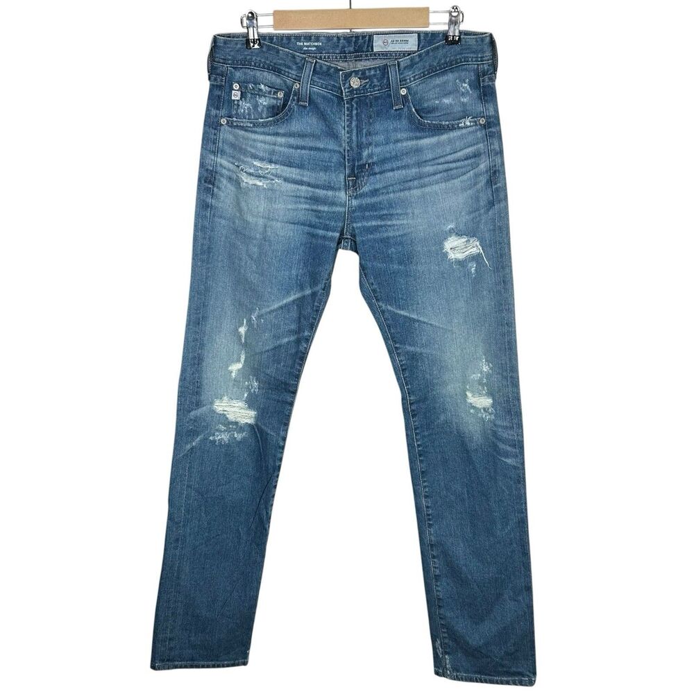 AG Adriano Goldschmied Matchbox Jeans Mens 32 Distressed AG-ED Denim Casual NEW